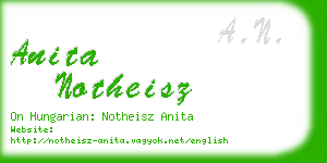 anita notheisz business card